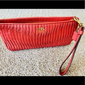 Coach 1941 pleated leather clutch, original logo